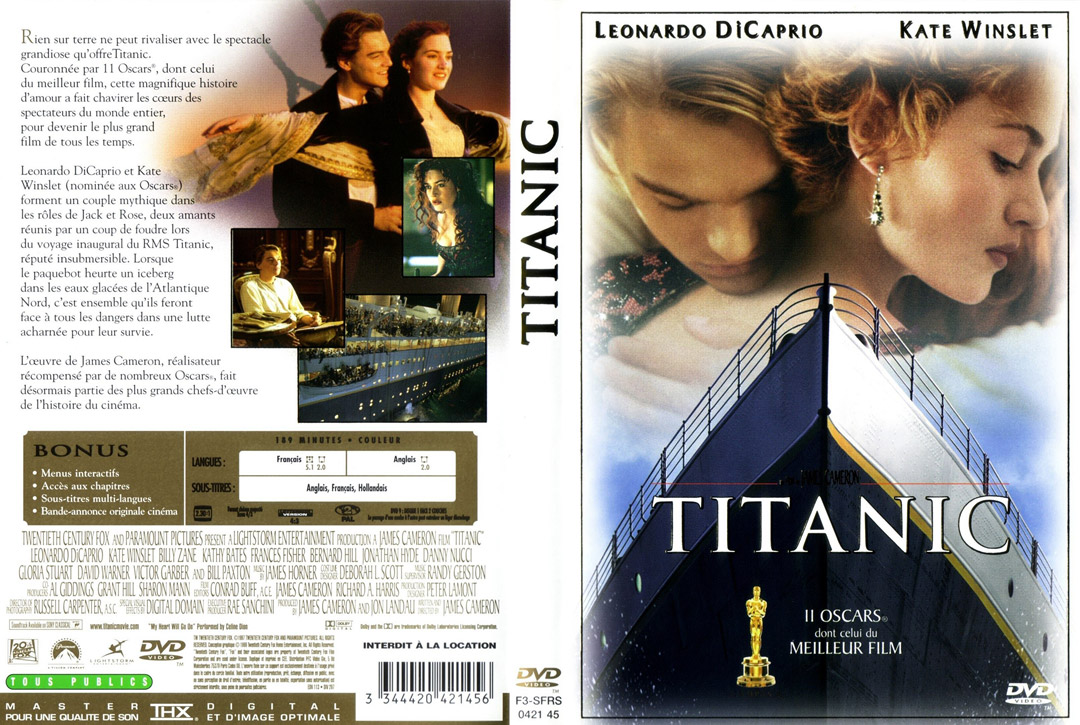 Jaquette DVD Titanic (1997) FR Cover
