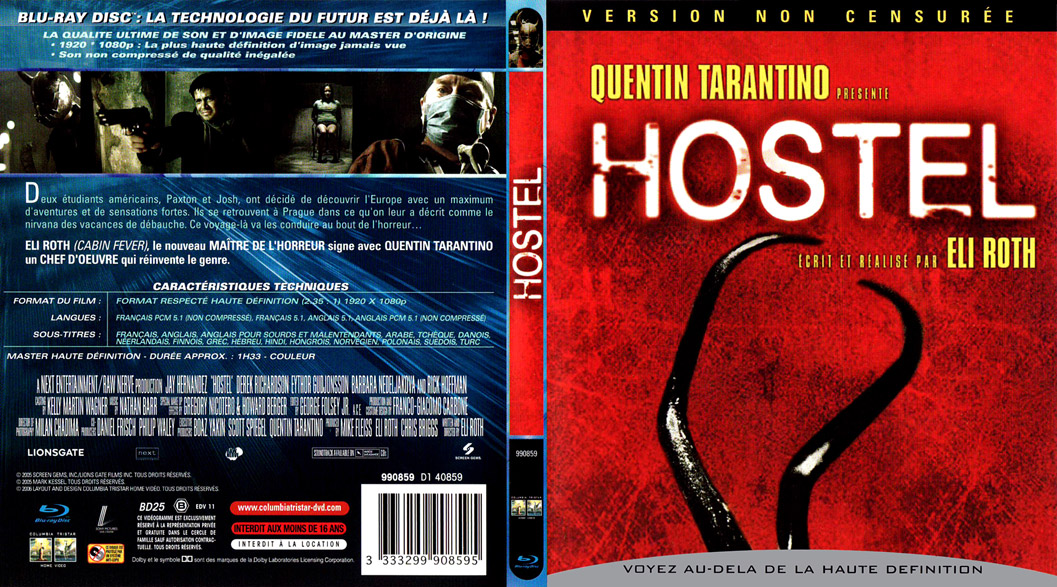 Jaquette Blu-ray Hostel (2006) FR Cover