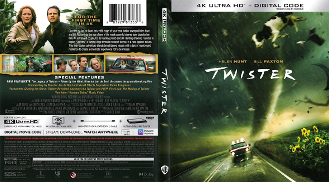 Jaquette 4K Ultra HD Twister (1996) US Cover